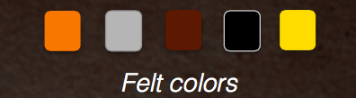 Butet Felt and Calfskin Pad Felt Colors