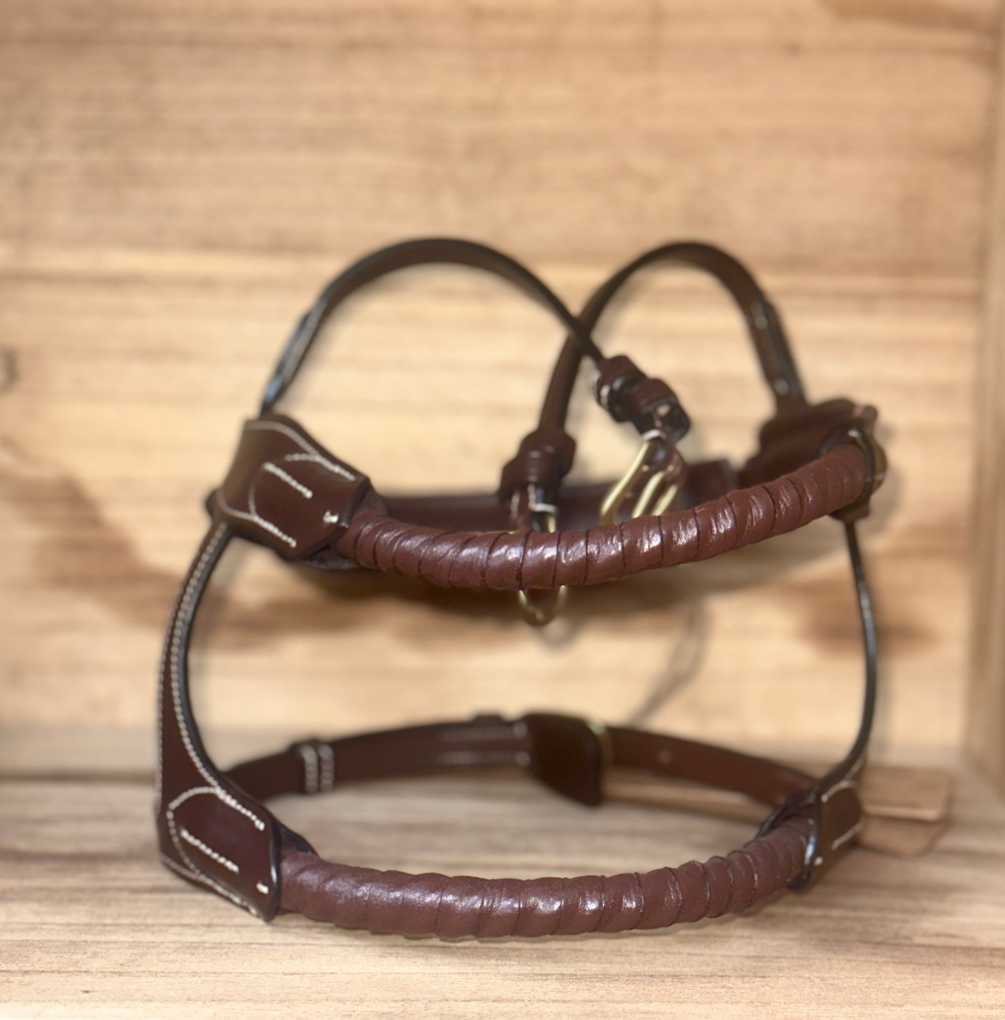 DYON DOUBLE NOSEBAND DOUBLE ROPE WRAPPED IN LEATHER