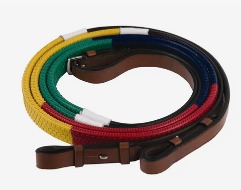 RAINBOW RUBBER REINS PONY