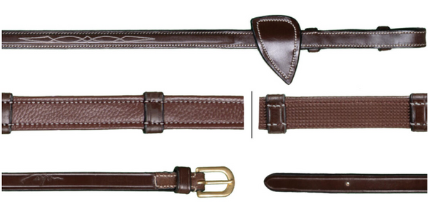 DYON HUNTER REINS WITH 7 LEATHER LOOPS