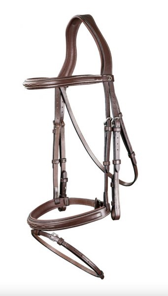 DYON FLASH NOSEBAND BRIDLE WITH SILVER HARDWARE