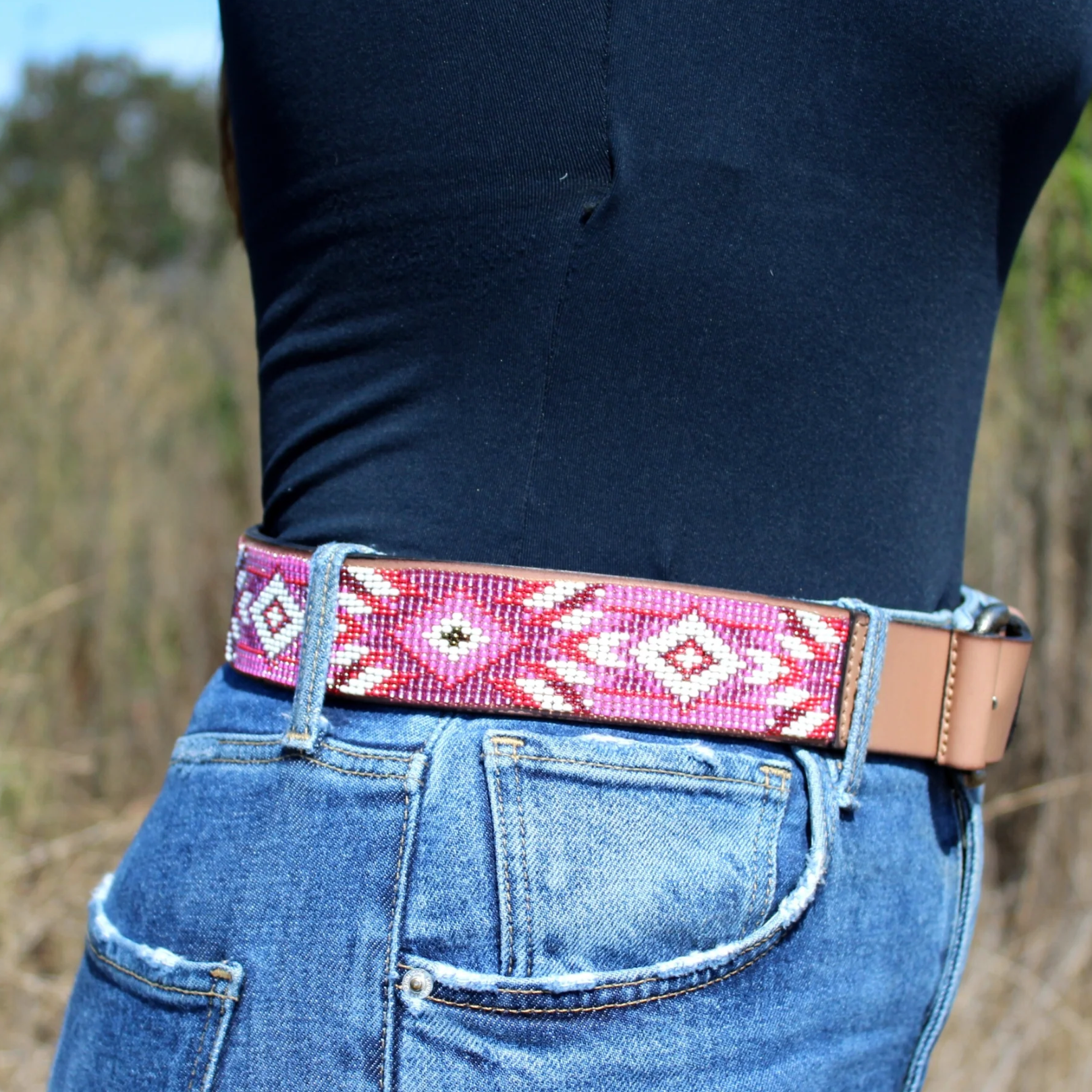 Leather Beaded Belts – Riders Boutique