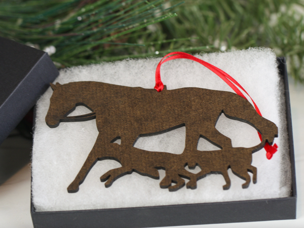 Fox Hunter and Hounds Ornament