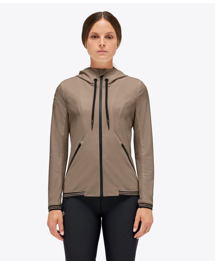 CAVALLERIA TOSCANA PERFORATED JERSEY HOODED SOFTSHELL LADIES