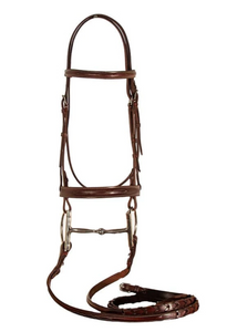 TACKHACK WIDE NOSEBAND BRIDLE WITH LACE REINS