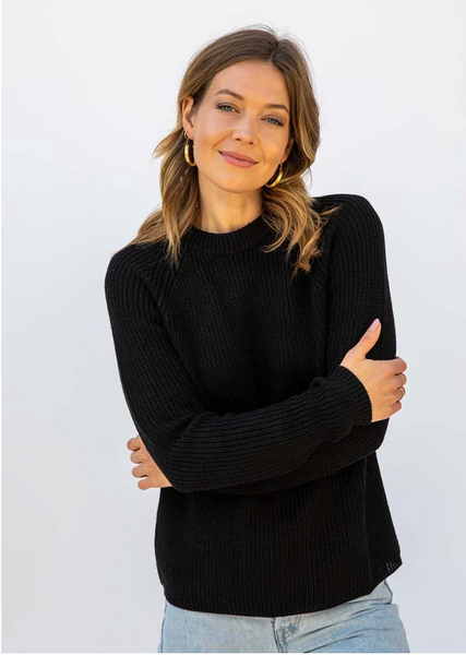 PURA COTTON  FISHERMAN CREW SWEATER