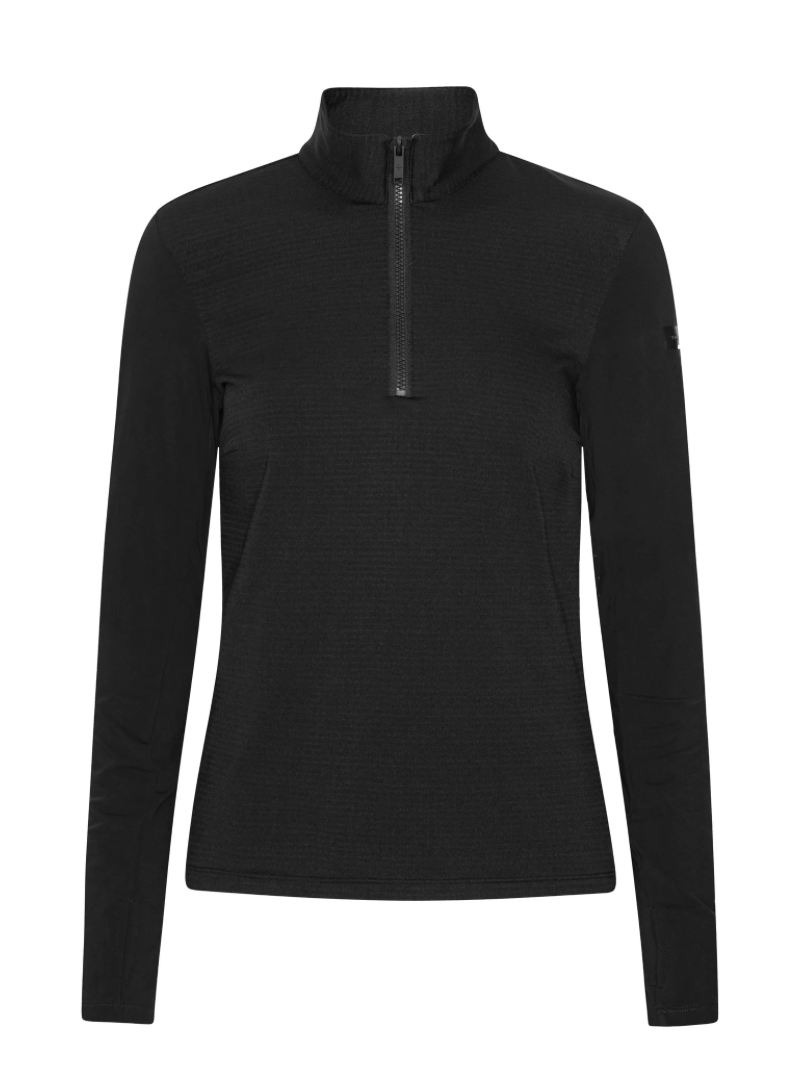 Colorado Grid Fleece Half Zip Female - Black / Black