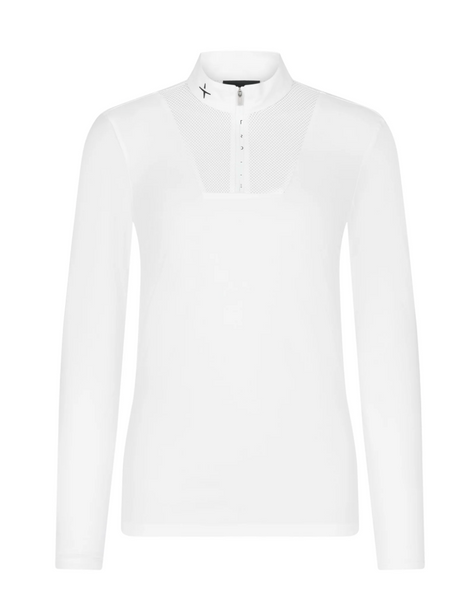 New Center Line Competition Long Sleeve Polo Mesh - Black