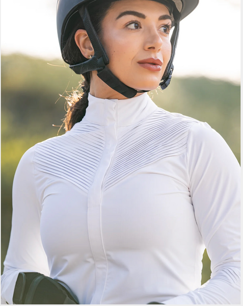 ELLIE PLEATED LONG SLEEVE LADIES SHOW SHIRT