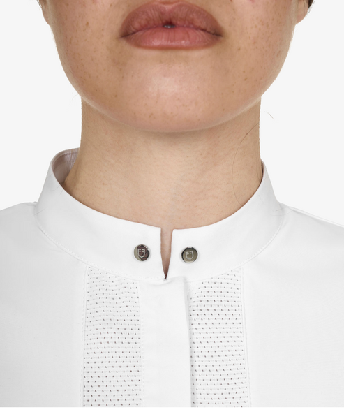 EQUESTRO LADIES MICRO MESH INSERT SHOW SHIRT