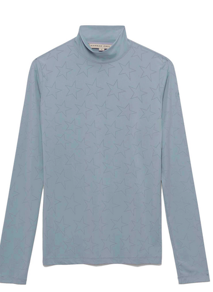 HC FARRAH LONG SLEEVE STAR PERFORATED SHIRT