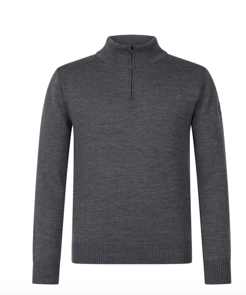 MENS HALF ZIP MERINO JUMPER SWEATER